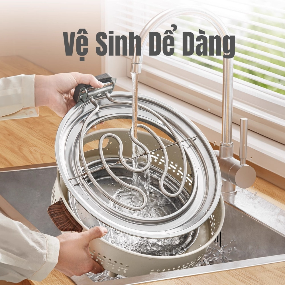 Bếp Nướng Điện Không Khói Tròn TEKYOMI DKS-719 – Đa Năng, An Toàn, Dễ Vệ Sinh - Ảnh 7