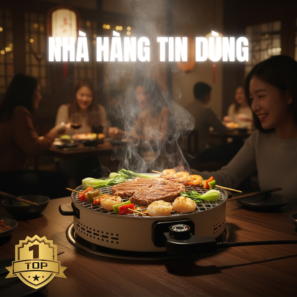 Bếp Nướng Điện Không Khói Tròn TEKYOMI DKS-719 – Đa Năng, An Toàn, Dễ Vệ Sinh - Ảnh 10