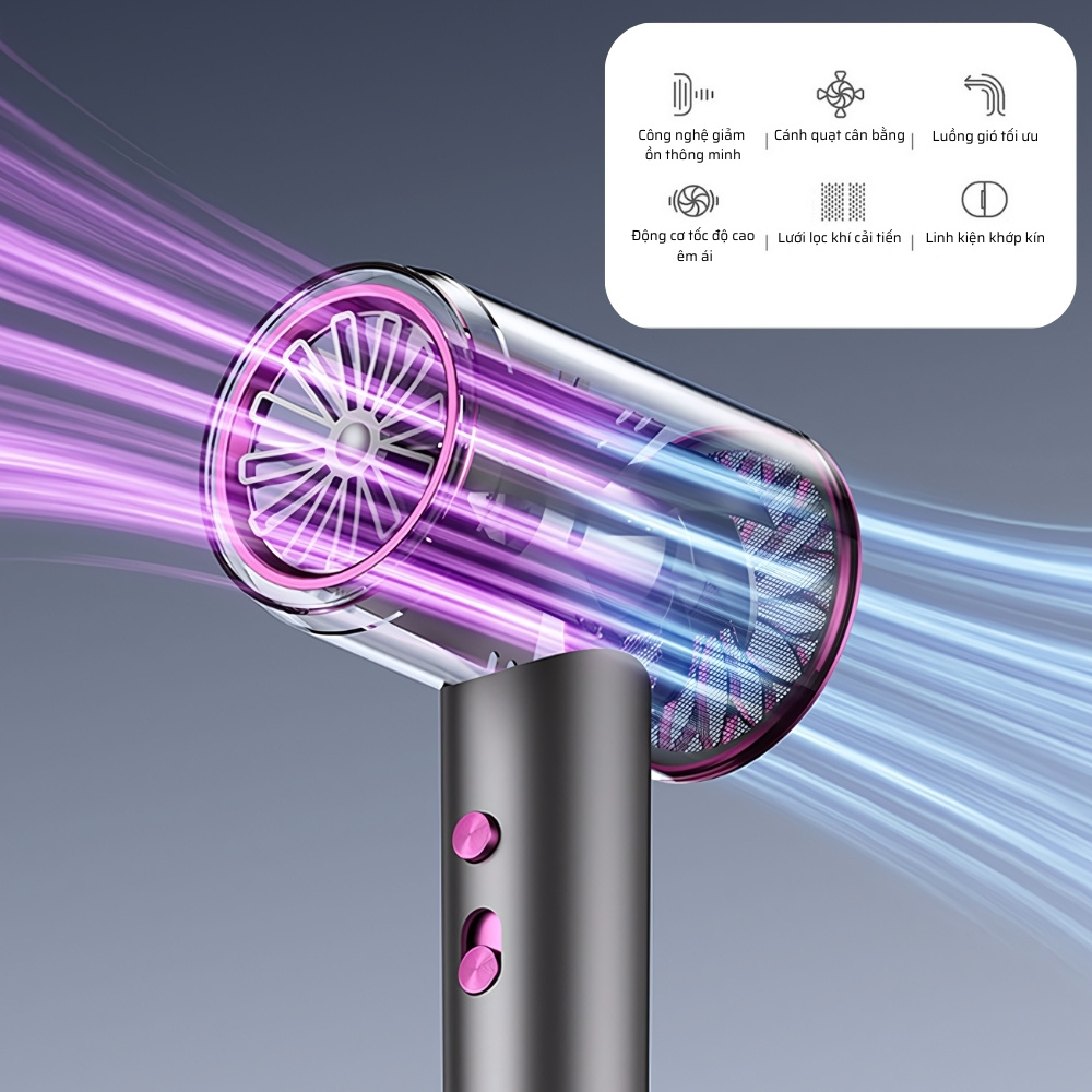 Máy sấy tóc TEKYOMI STL-8558 công suất 2000W – Công nghệ BlueLight, bảo vệ tóc chuẩn salon - Ảnh 8