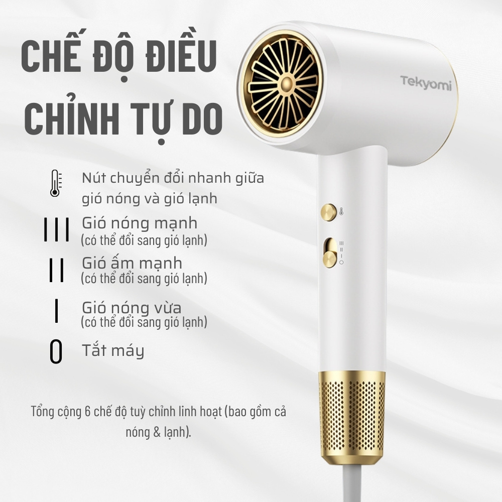 Máy sấy tóc TEKYOMI STL-8558 công suất 2000W – Công nghệ BlueLight, bảo vệ tóc chuẩn salon - Ảnh 9