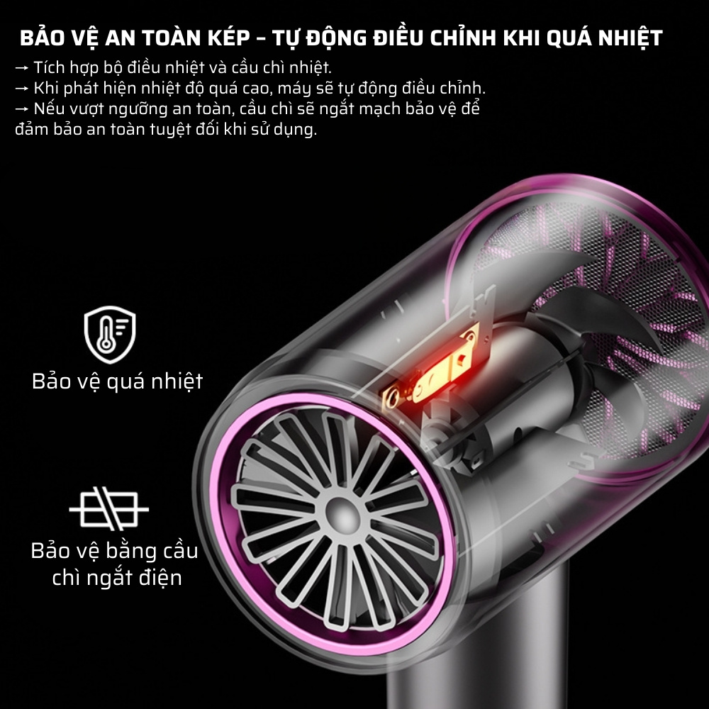 Máy sấy tóc TEKYOMI STL-8558 công suất 2000W – Công nghệ BlueLight, bảo vệ tóc chuẩn salon - Ảnh 10