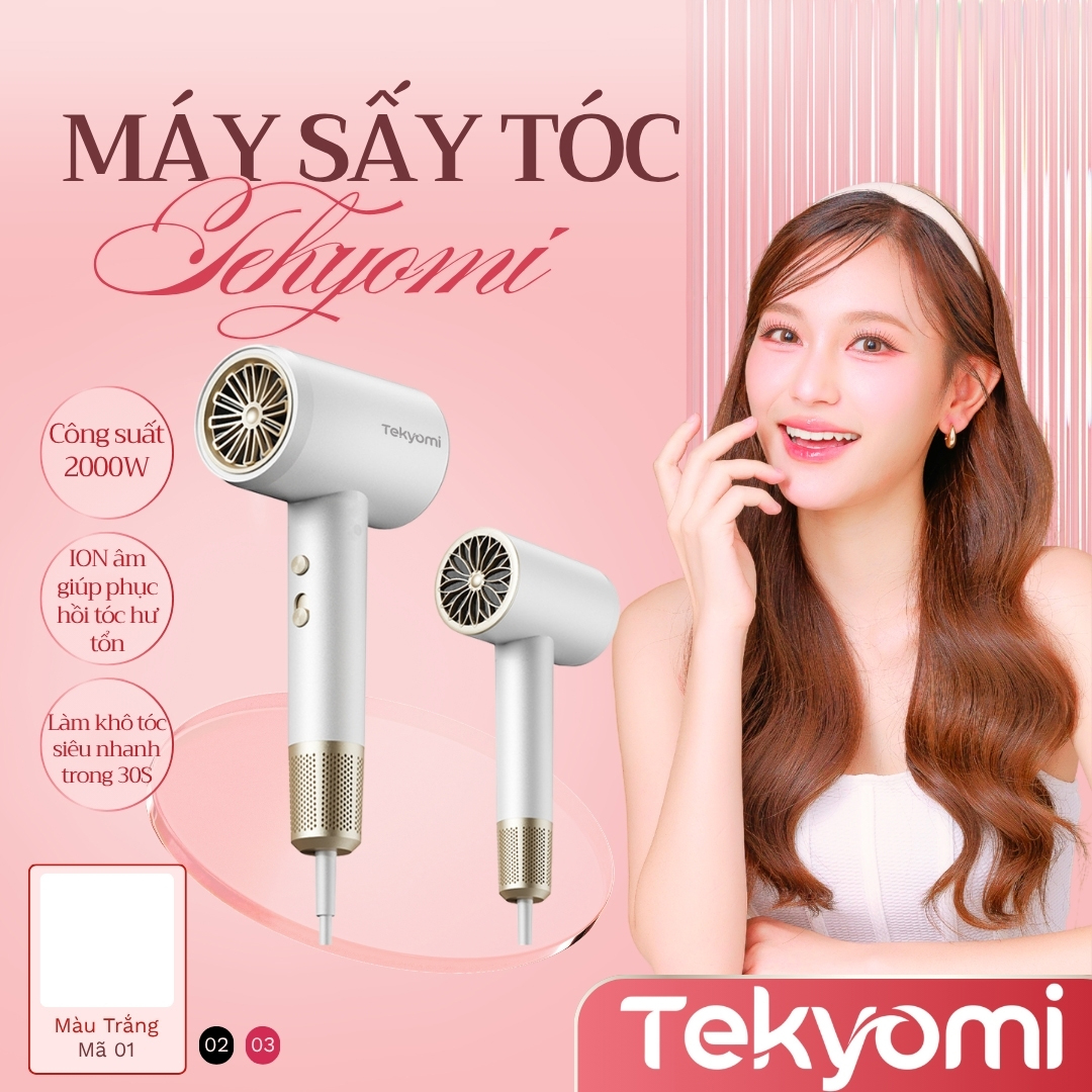Máy sấy tóc TEKYOMI STL-8558 công suất 2000W – Công nghệ BlueLight, bảo vệ tóc chuẩn salon - Ảnh 13