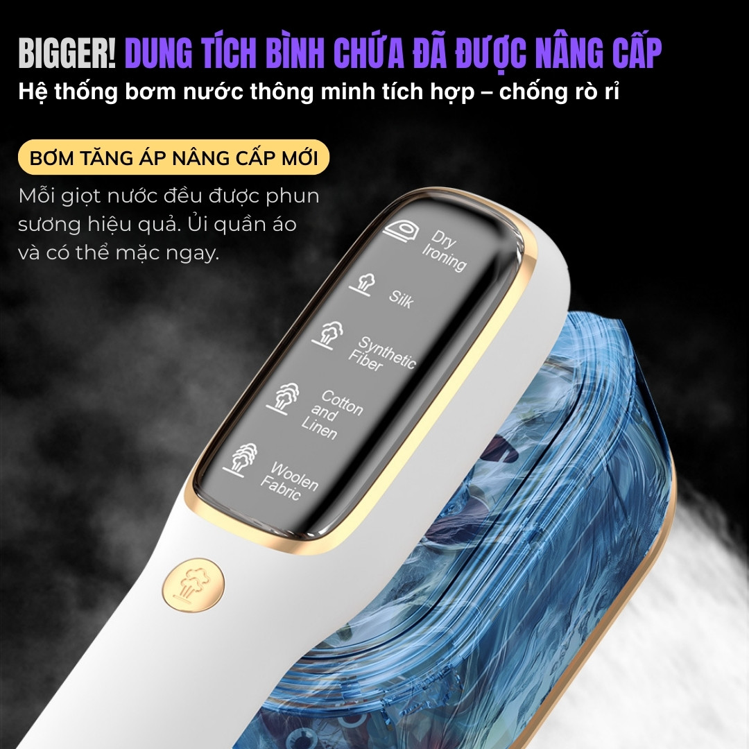 Bàn Ủi Hơi Nước TEKYOMI ST-01M 1200W – Bàn Ủi Cầm Tay Thông Minh, Diệt Khuẩn, Khử Mùi - Ảnh 8