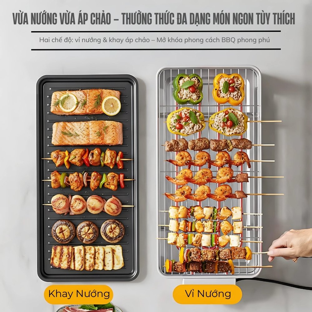 Bếp Nướng Điện Không Khói 2 Tầng Tekyomi DKS-321 – Công Suất 1500W, Cao Cấp, Đa Năng Tiện Lợi - Ảnh 10