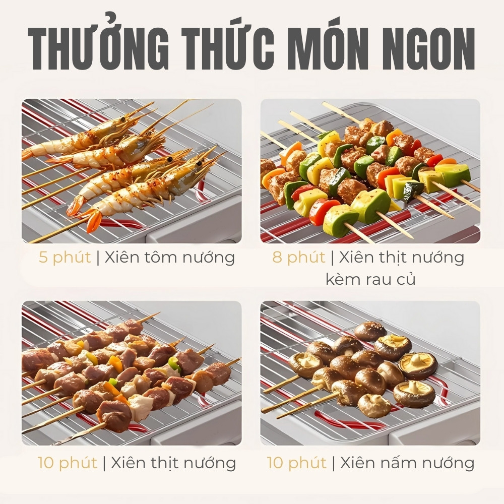 Bếp Nướng Điện Không Khói 2 Tầng Tekyomi DKS-321 – Công Suất 1500W, Cao Cấp, Đa Năng Tiện Lợi - Ảnh 11