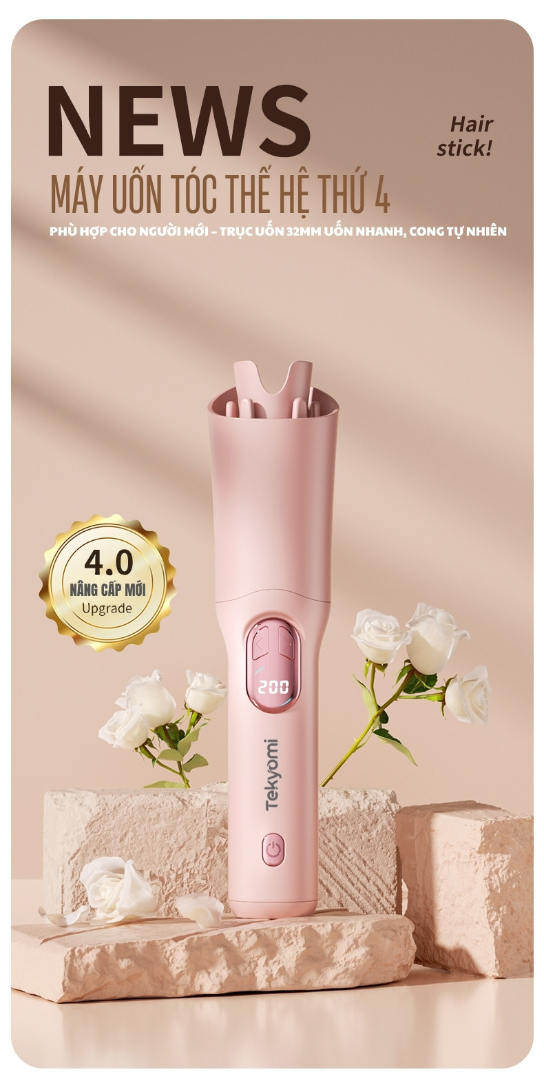 máy uốn tóc không dây