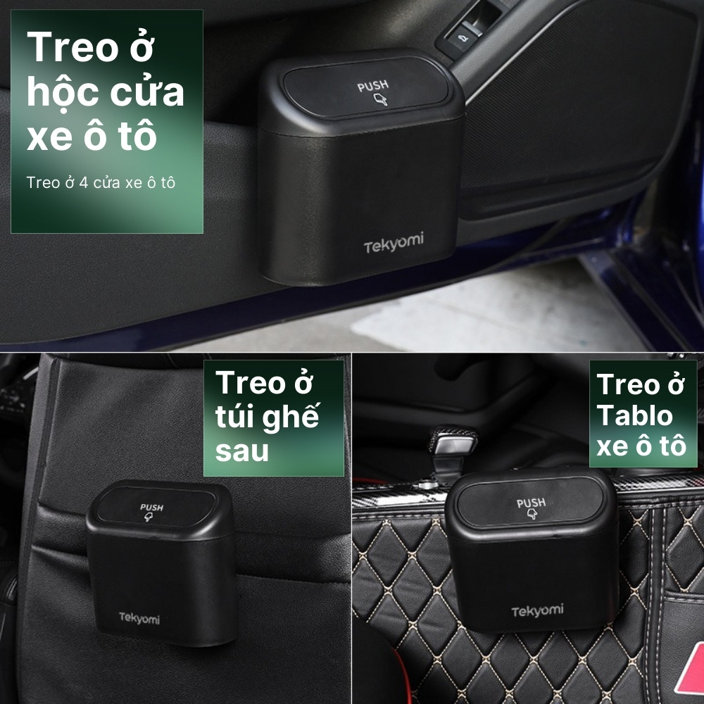Thùng rác ô tô mini TEKYOMI – Nhỏ gọn, sang trọng, dễ lắp đặt, giữ xe luôn sạch sẽ - Ảnh 5