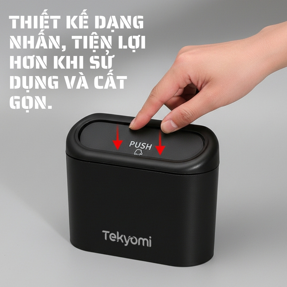 Thùng rác ô tô mini TEKYOMI – Nhỏ gọn, sang trọng, dễ lắp đặt, giữ xe luôn sạch sẽ - Ảnh 10