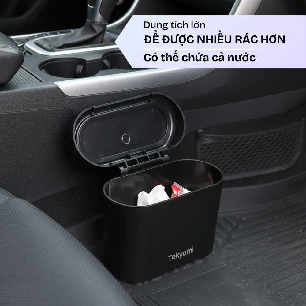 Thùng rác ô tô mini TEKYOMI – Nhỏ gọn, sang trọng, dễ lắp đặt, giữ xe luôn sạch sẽ - Ảnh 11