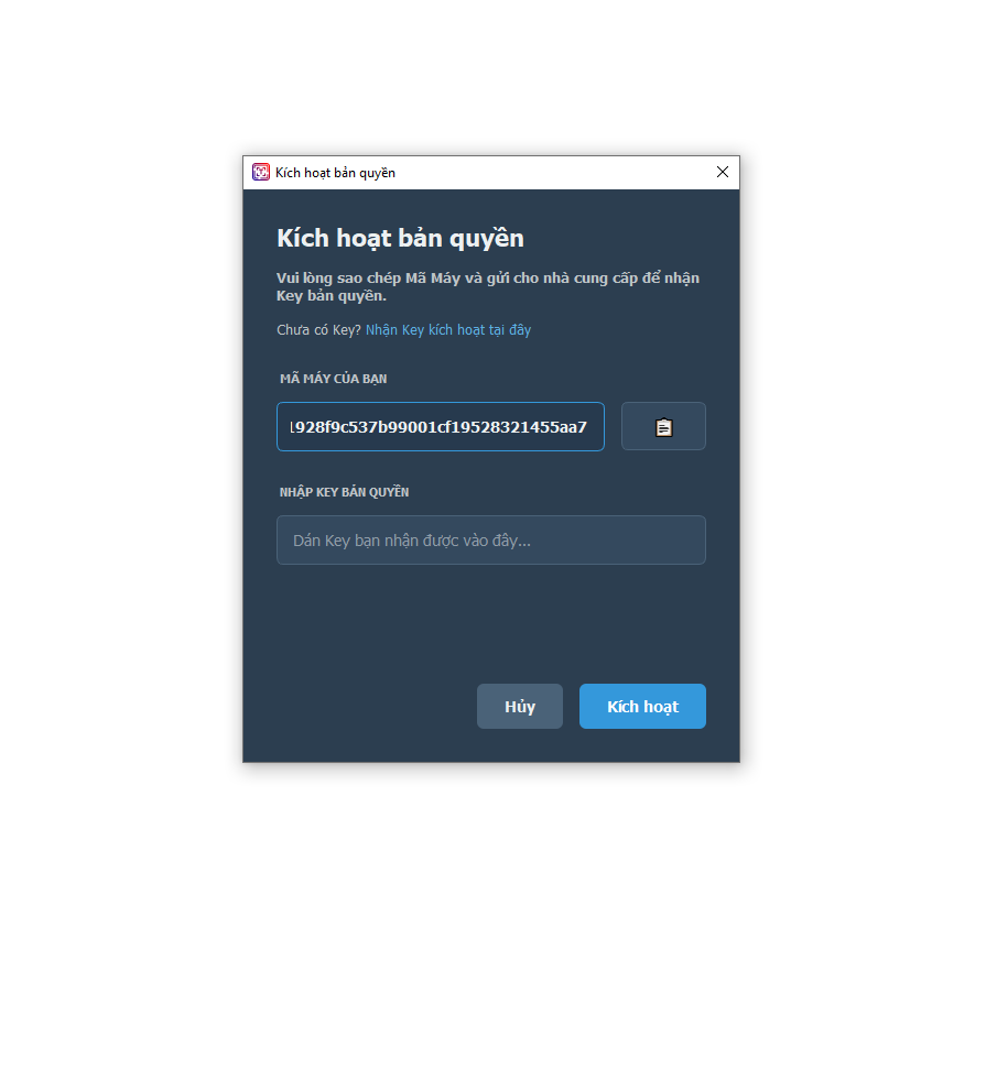 Cửa sổ kích hoạt Tekyomi Scanner
